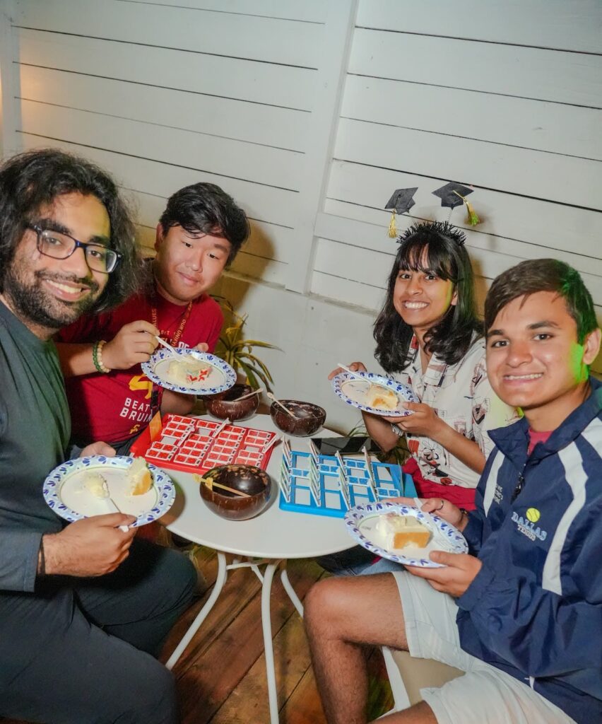 Group of 4 Drinking Kava and Cake Kavahana Kavahana