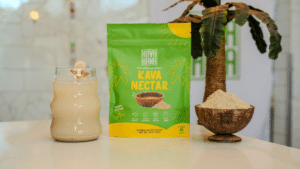 Premium kava nectar classic edition >thisisjustarandomplaceholder<kavahana Kava Nectar Classic Edition Bag with Prepared Kava Drink and Noble Kava Root Powder Highlighting the Quality and Sourcing Behind Kava Pricing