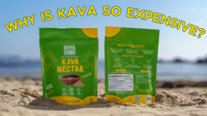 Why is kava so expensive >thisisjustarandomplaceholder<kavahana Kava Nectar Classic Edition Stick Pack Bags on the Beach Showing Premium Noble Kava Root Used to Explain Why Kava is Expensive